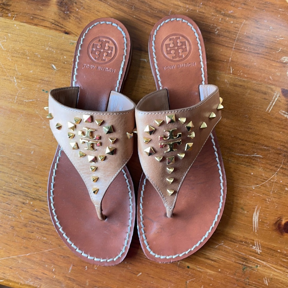 Tory Birch Sandals Brown Leather Sz 7.5